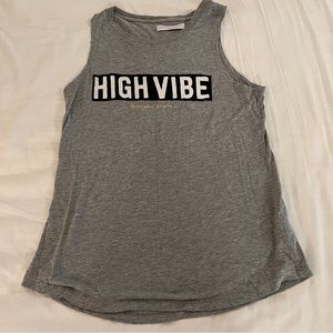 Spiritual Gangster Womens High Vibe Grey Muscle Tank Top M